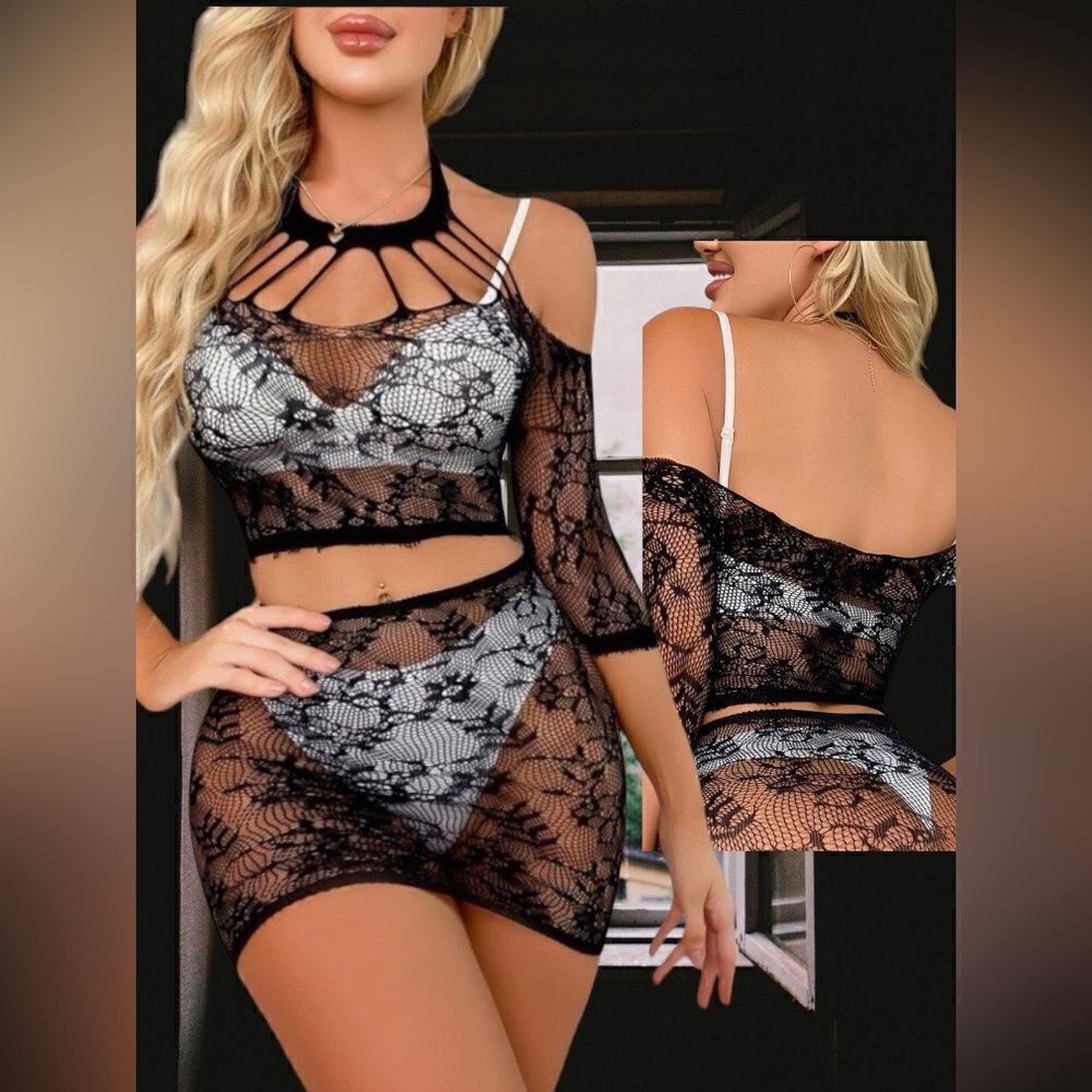 2-piece l OS l High-stretch l High-neck l Daytime/Nighttime wear l New